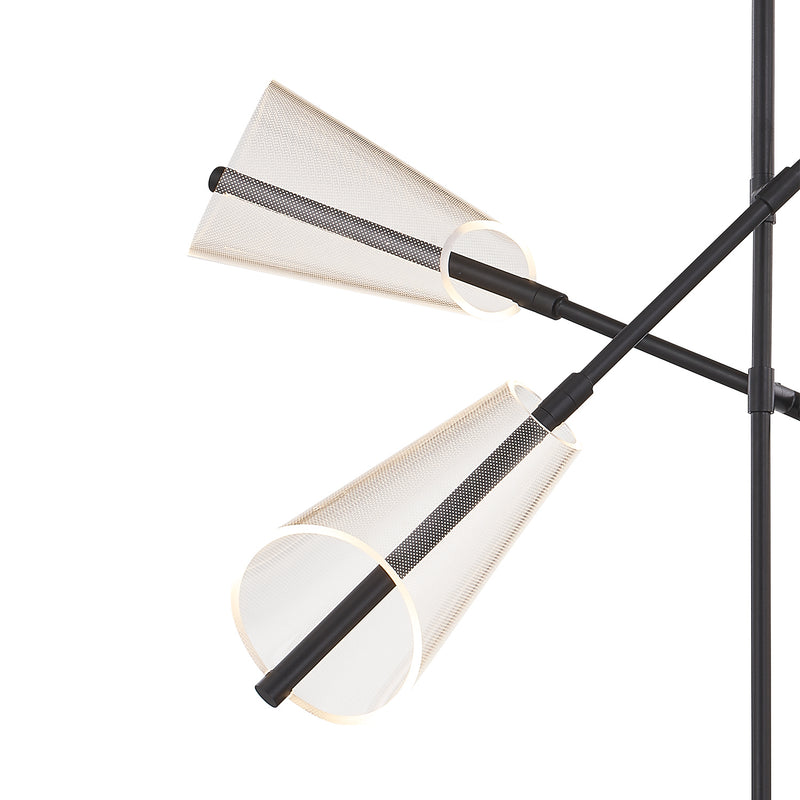 Kuzco Lighting CH62737-BK/LG LED Chandelier, Black/Light Guide