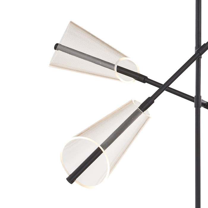 Kuzco Lighting CH62737-BK/LG LED Chandelier, Black/Light Guide
