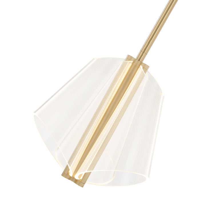 Kuzco Lighting PD62511-BG/LG LED Pendant, Brushed Gold/Light Guide