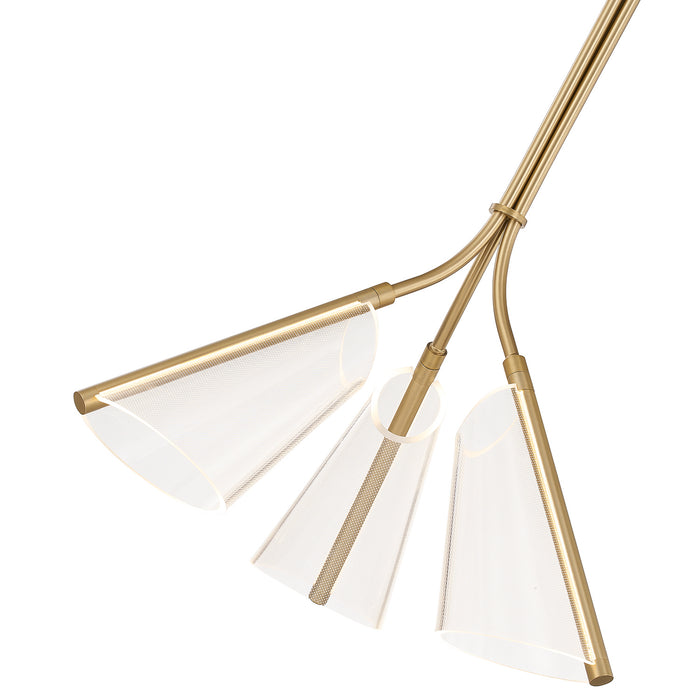 Kuzco Lighting PD62622-BG/LG LED Pendant, Brushed Gold/Light Guide