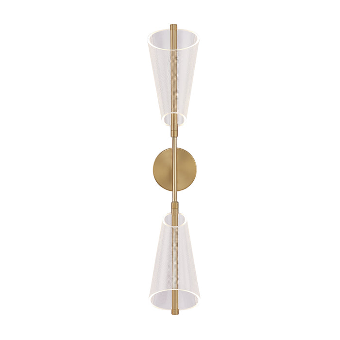 Kuzco Lighting WS62629-BG/LG LED Wall Sconce, Brushed Gold/Light Guide