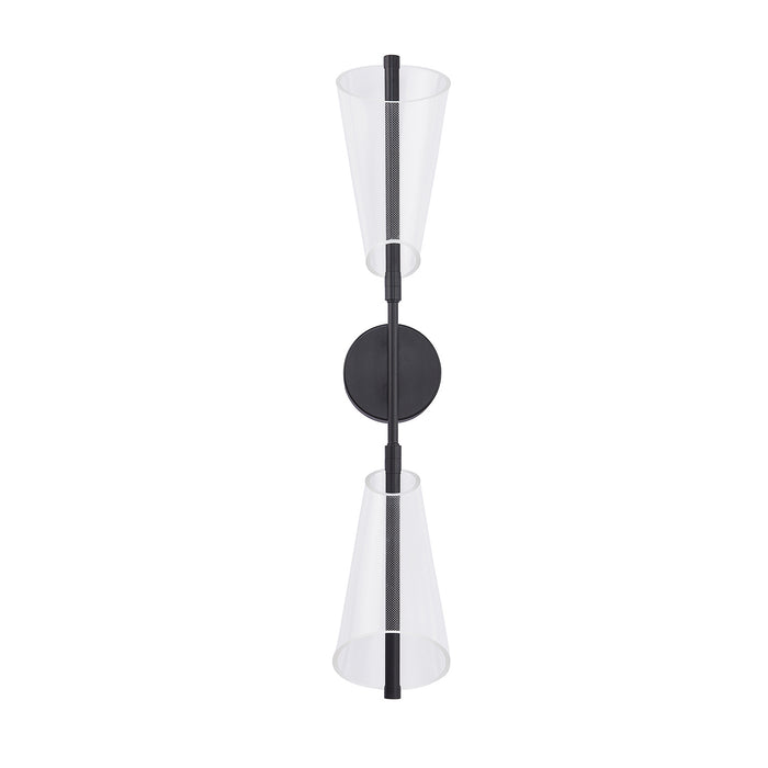 Kuzco Lighting WS62629-BK/LG LED Wall Sconce, Black/Light Guide