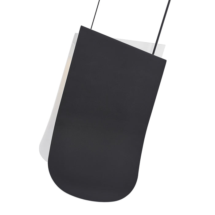 Kuzco Lighting PD83708-BK/WH LED Pendant, Black/White