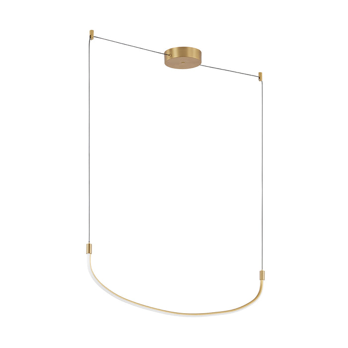 Kuzco Lighting LP89048-BG LED Pendant, Brushed Gold