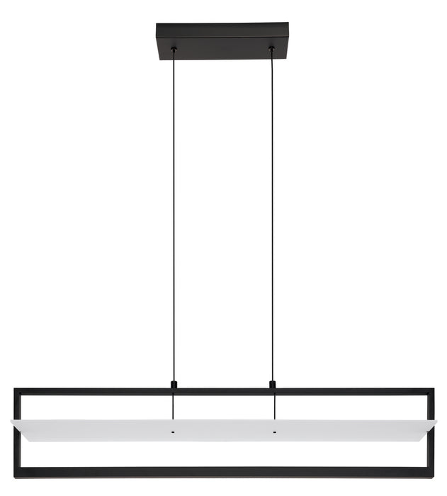Eglo USA 390024A LED Linear Pendant, Structured Black