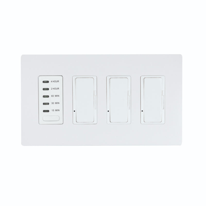 Eurofase EFSWTD3 3 Dimmer And 1 Timer For Use With Control Boxes, White