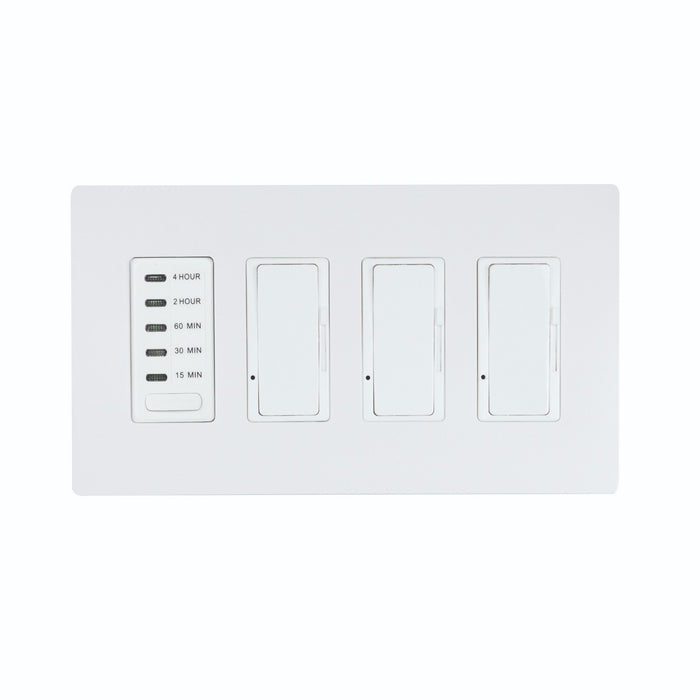 Eurofase EFSWTD3 3 Dimmer And 1 Timer For Use With Control Boxes, White