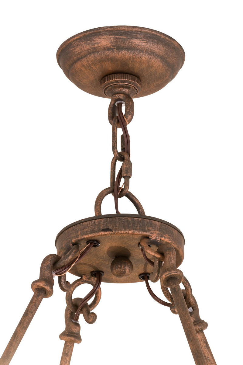 Meyda Tiffany 174909 Eight Light Chandelier, French Copper