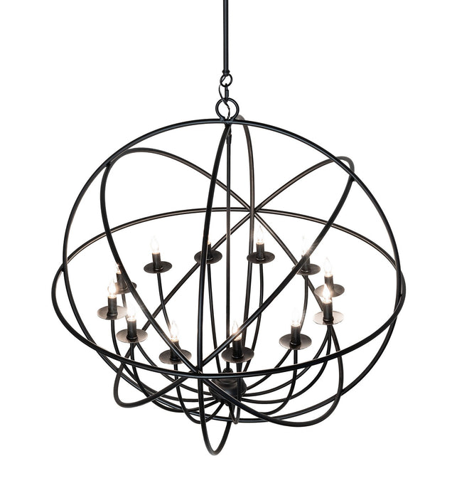 Meyda Tiffany 247246 12 Light Chandelier, Solar Black