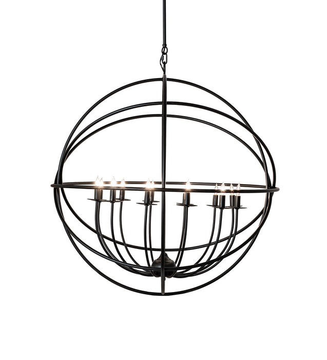 Meyda Tiffany 247246 12 Light Chandelier, Solar Black