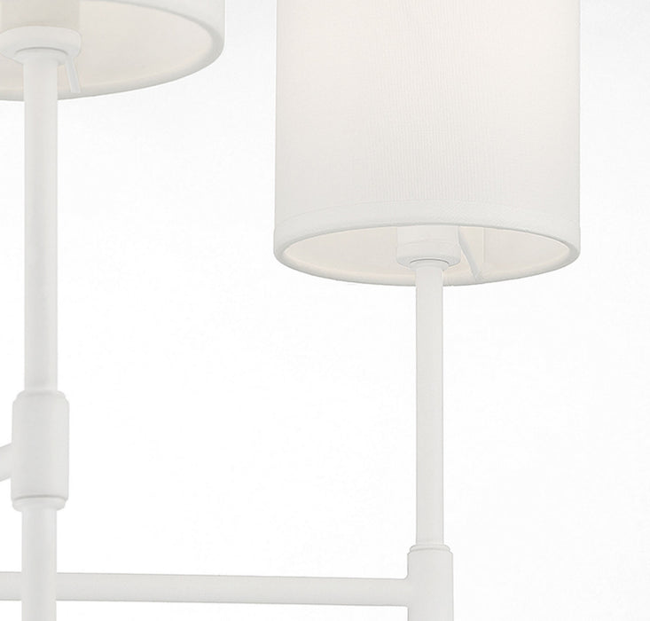Meridian M10067BQW Five Light Chandelier, Bisque White