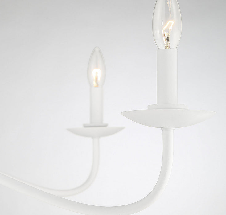 Meridian M10085BQW Five Light Chandelier, Bisque White