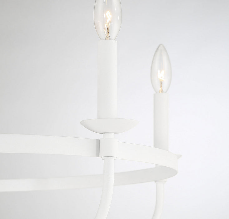 Meridian M10087BQW Five Light Chandelier, Bisque White