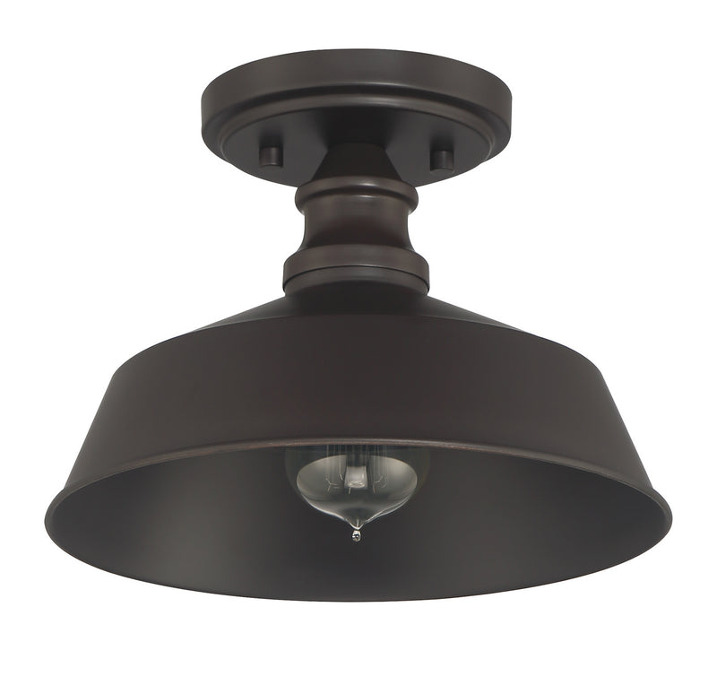 Meridian M60068ORB One Light Semi-Flush Mount, Oil Rubbed Bronze
