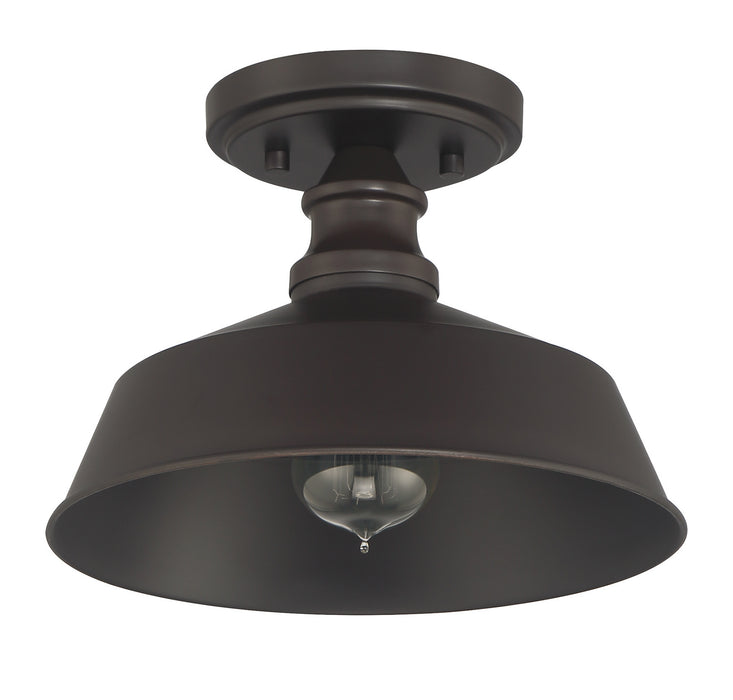 Meridian M60068ORB One Light Semi-Flush Mount, Oil Rubbed Bronze