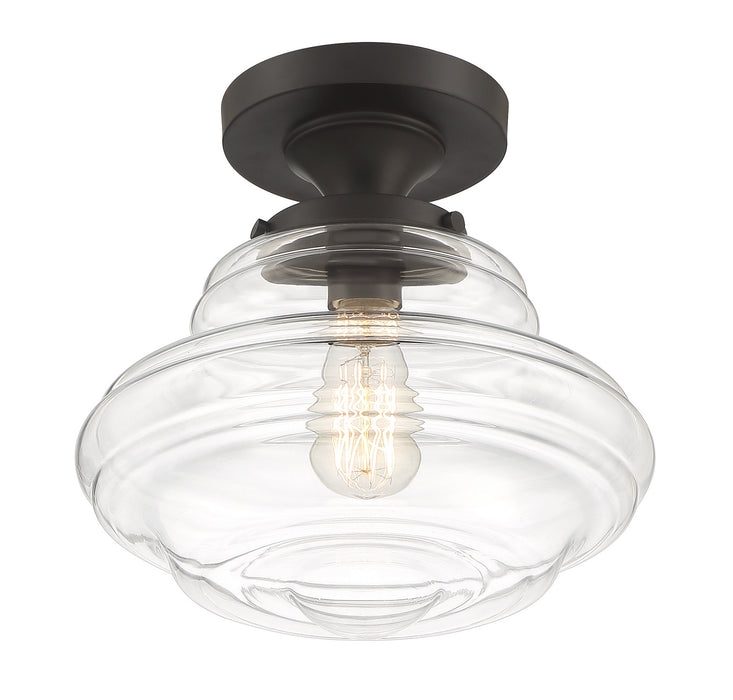 Meridian M60069ORB One Light Semi-Flush Mount, Oil Rubbed Bronze