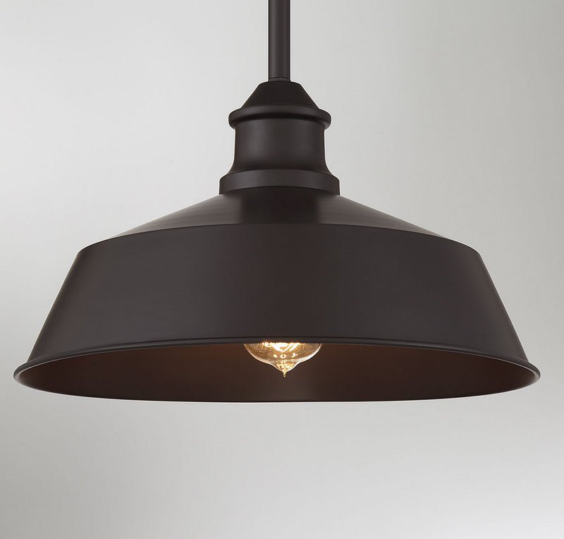 Meridian M7021ORB One Light Pendant, Oil Rubbed Bronze
