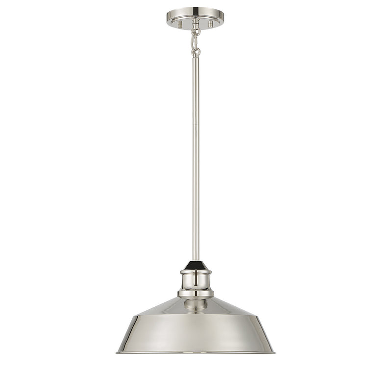 Meridian M7021PN One Light Pendant, Polished Nickel