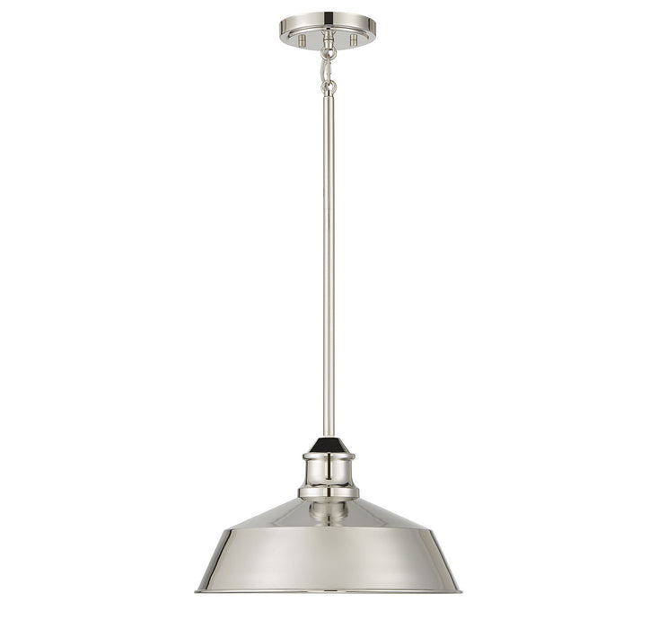 Meridian M7021PN One Light Pendant, Polished Nickel