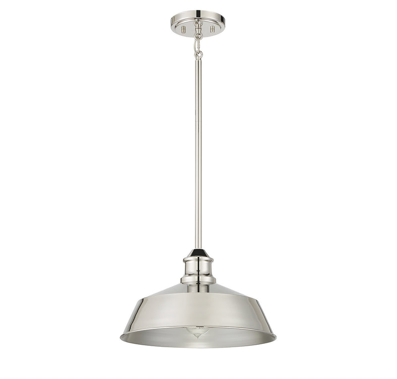 Meridian M7021PN One Light Pendant, Polished Nickel