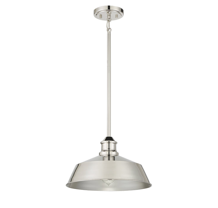 Meridian M7021PN One Light Pendant, Polished Nickel