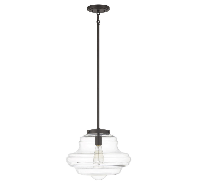 Meridian M7022ORB One Light Pendant, Oil Rubbed Bronze