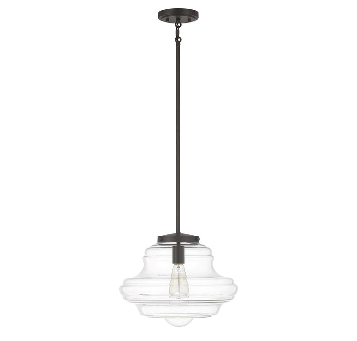 Meridian M7022ORB One Light Pendant, Oil Rubbed Bronze