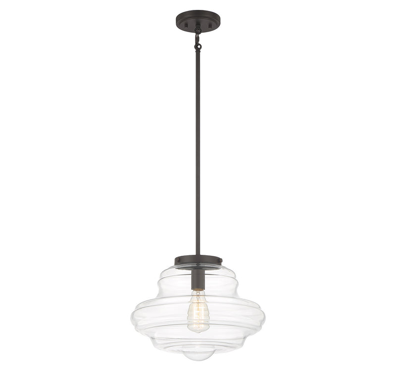 Meridian M7022ORB One Light Pendant, Oil Rubbed Bronze
