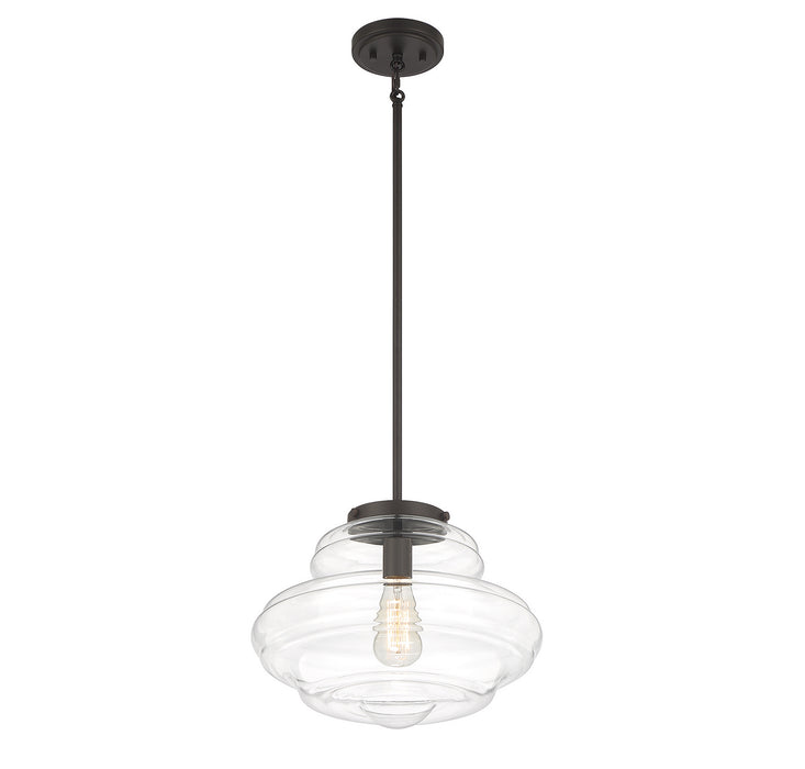Meridian M7022ORB One Light Pendant, Oil Rubbed Bronze