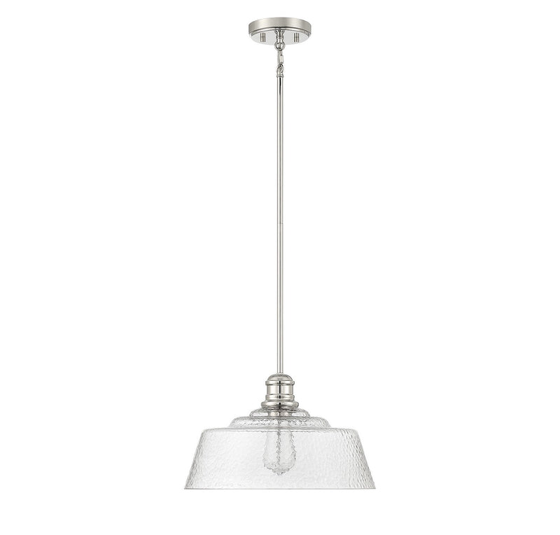 Meridian M7023PN One Light Pendant, Polished Nickel
