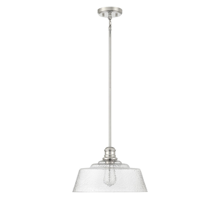 Meridian M7023PN One Light Pendant, Polished Nickel