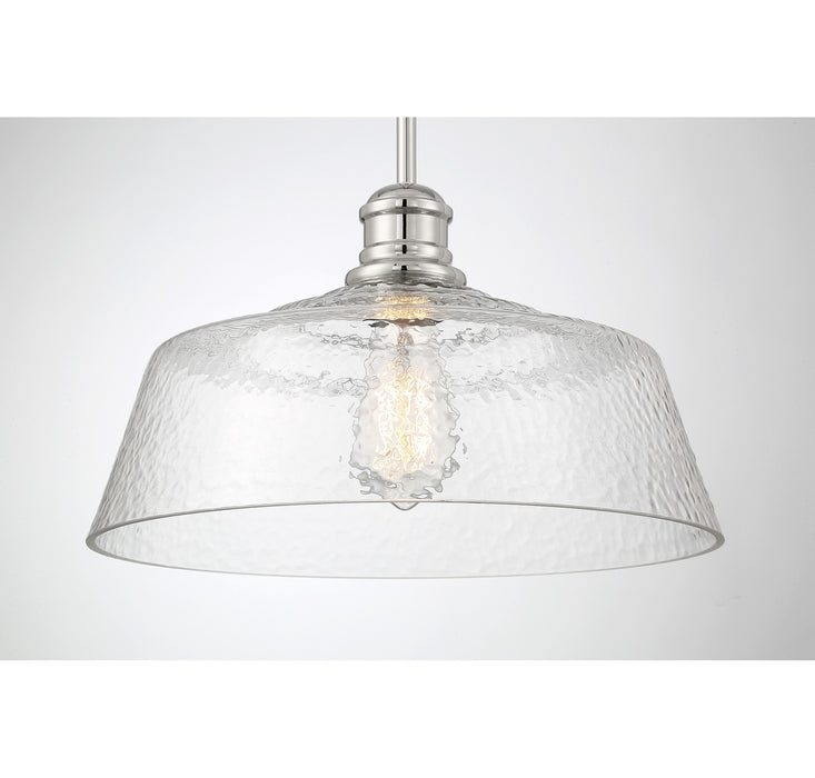 Meridian M7023PN One Light Pendant, Polished Nickel