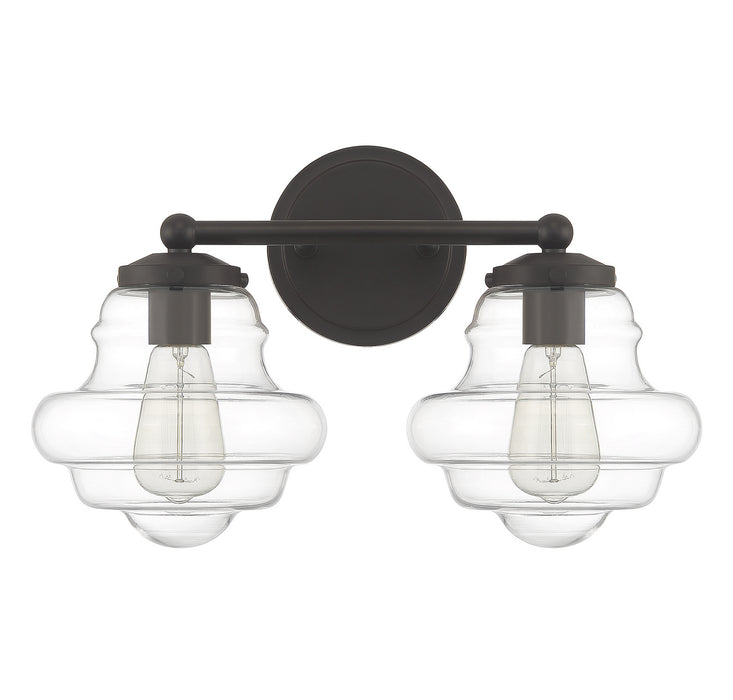 Meridian M80072ORB Two Light Bathroom Vanity, Oil Rubbed Bronze