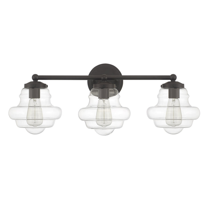 Meridian M80073ORB Three Light Bathroom Vanity, Oil Rubbed Bronze