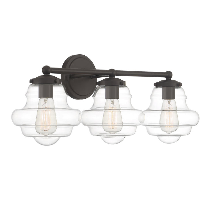 Meridian M80073ORB Three Light Bathroom Vanity, Oil Rubbed Bronze