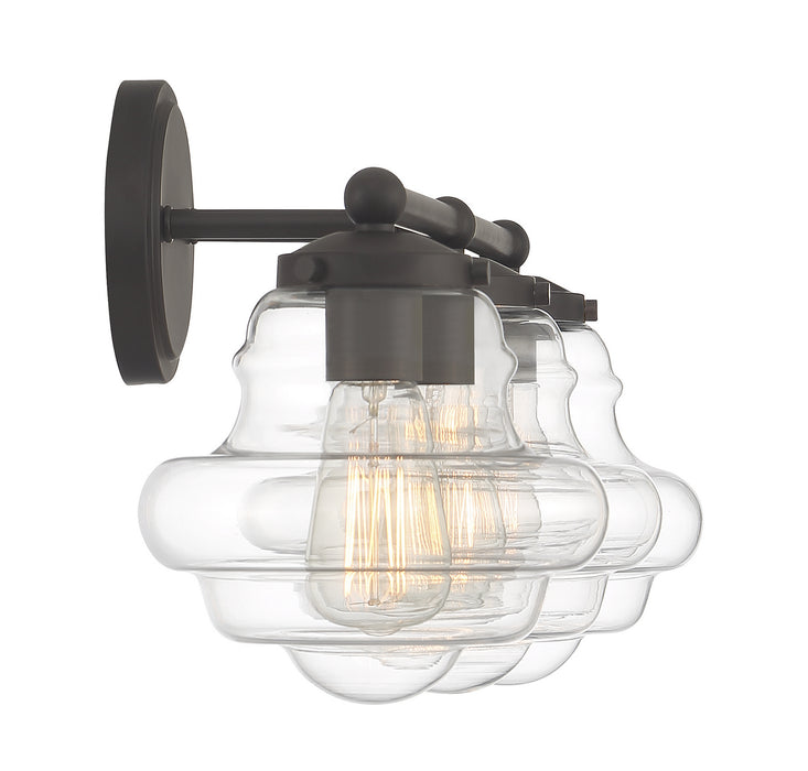 Meridian M80073ORB Three Light Bathroom Vanity, Oil Rubbed Bronze