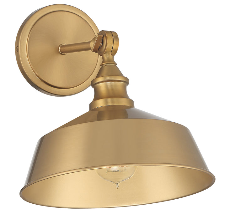 Meridian M90090NB One Light Wall Sconce, Natural Brass