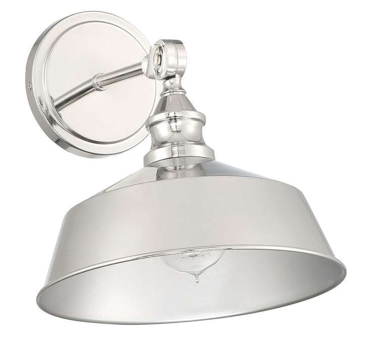 Meridian M90090PN One Light Wall Sconce, Polished Nickel