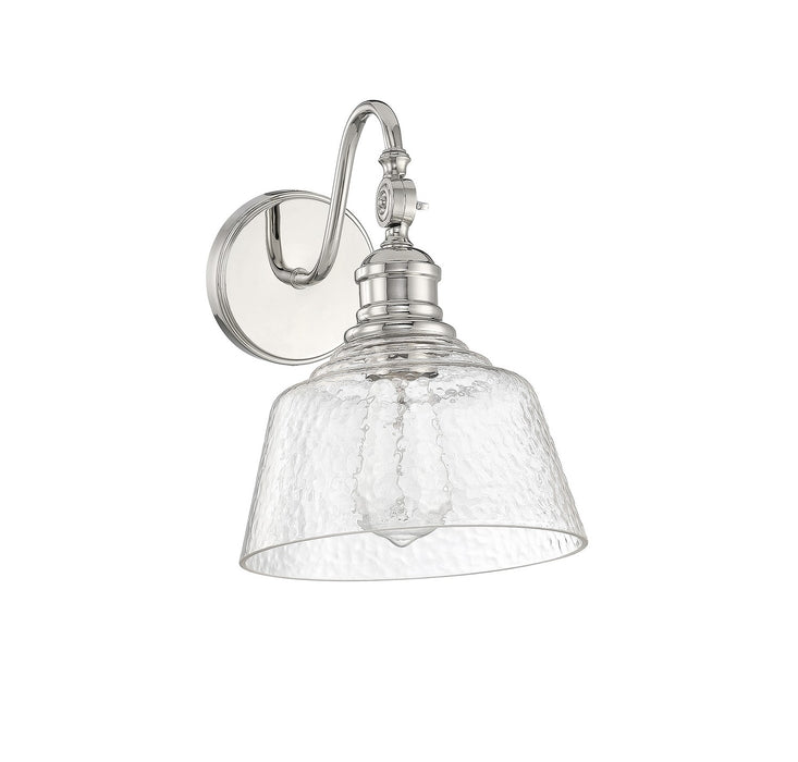 Meridian M90092PN One Light Wall Sconce, Polished Nickel