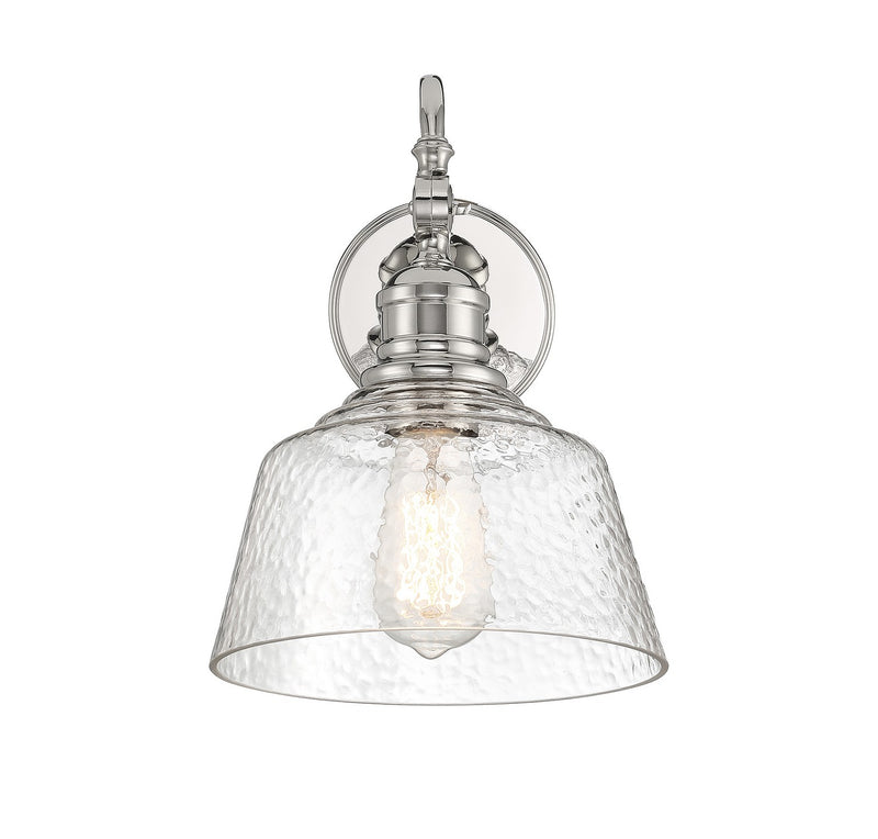 Meridian M90092PN One Light Wall Sconce, Polished Nickel