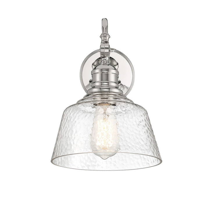 Meridian M90092PN One Light Wall Sconce, Polished Nickel