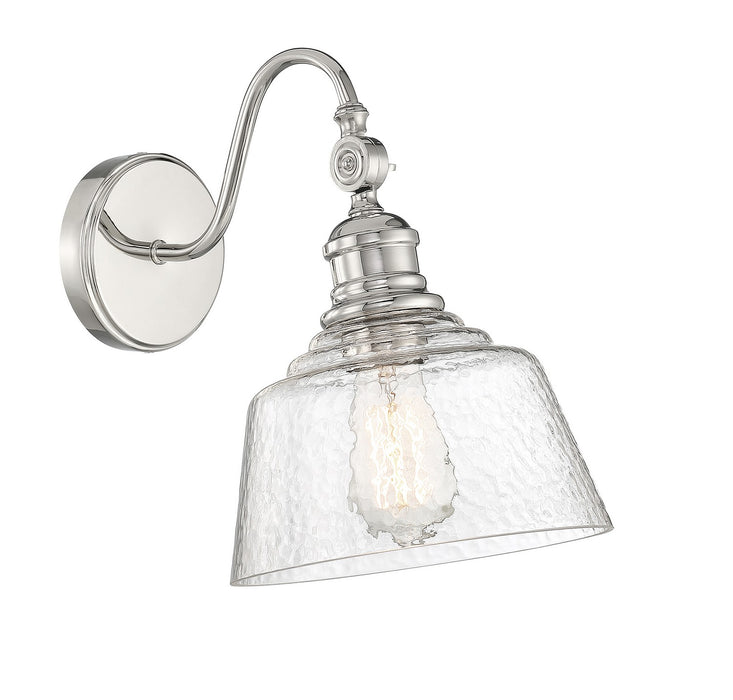 Meridian M90092PN One Light Wall Sconce, Polished Nickel