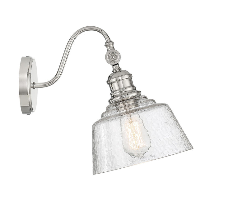 Meridian M90092PN One Light Wall Sconce, Polished Nickel