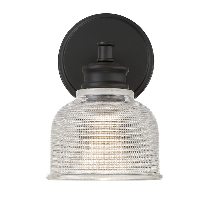 Meridian M90093MBK One Light Wall Sconce, Matte Black