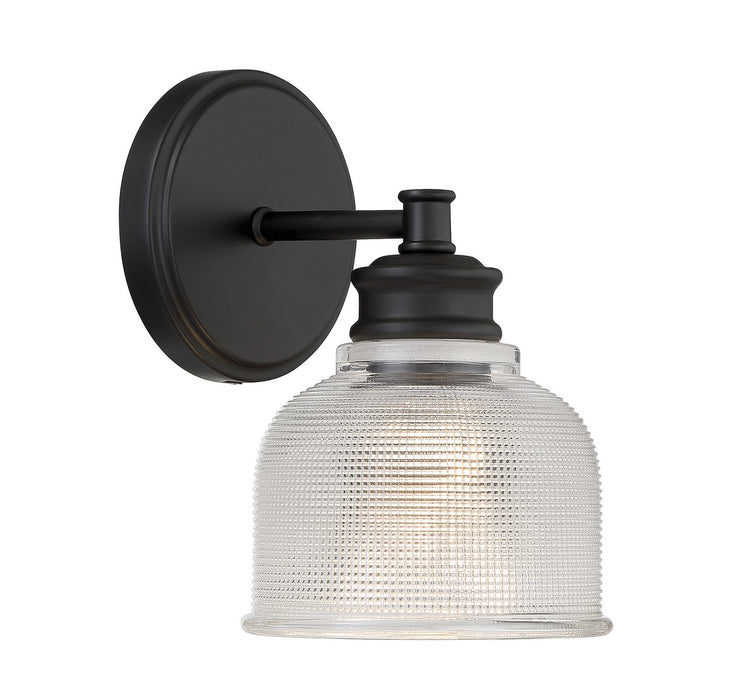 Meridian M90093MBK One Light Wall Sconce, Matte Black