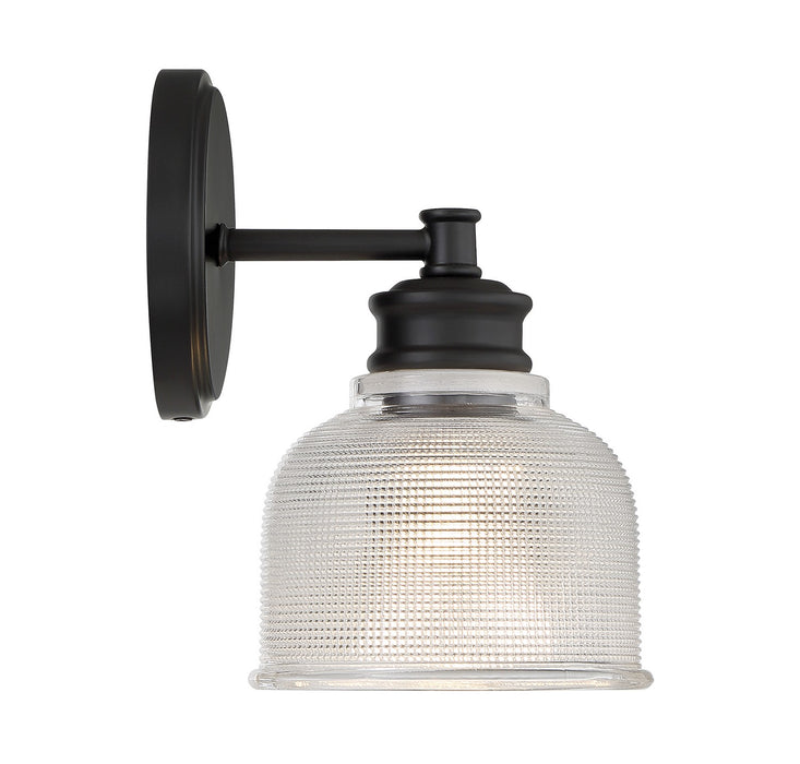 Meridian M90093MBK One Light Wall Sconce, Matte Black
