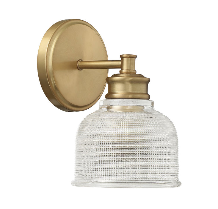 Meridian M90093NB One Light Wall Sconce, Natural Brass