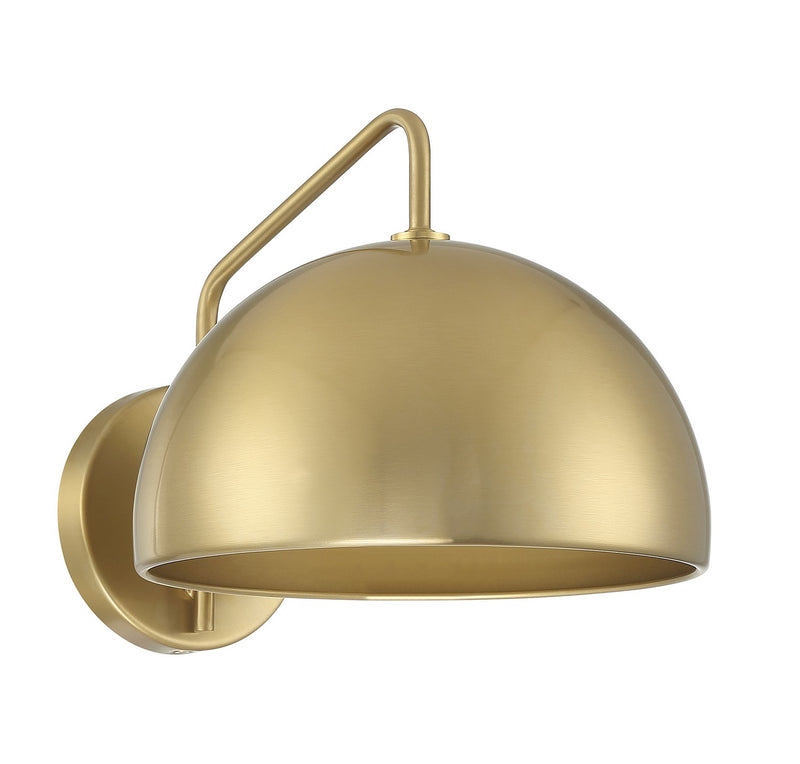 Meridian M90094NB One Light Wall Sconce, Natural Brass