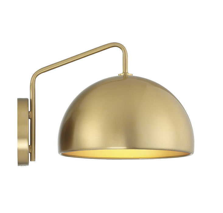 Meridian M90094NB One Light Wall Sconce, Natural Brass
