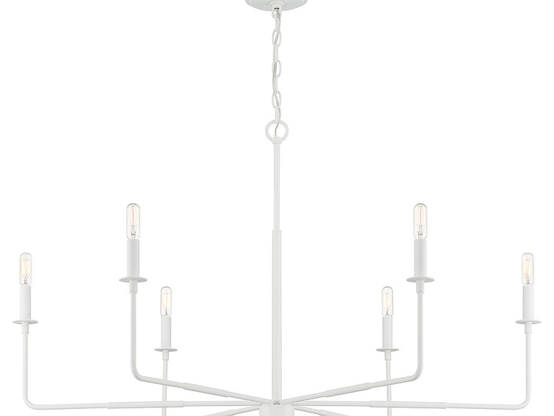 Savoy House 1-2221-6-83 Six Light Chandelier, Bisque White